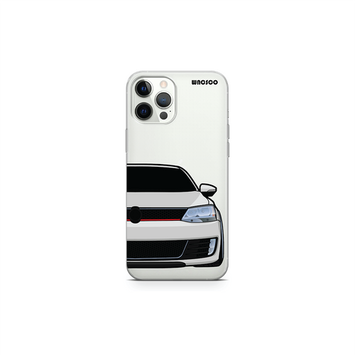 White MK6 A6 Phone Case